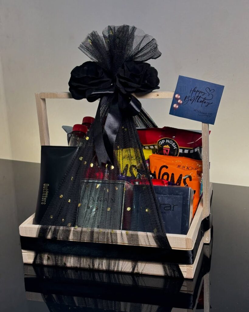 customised birthday gift basket for a client ✨#giftforhim #forhim #sendgifts #giftsinpakistan #h
